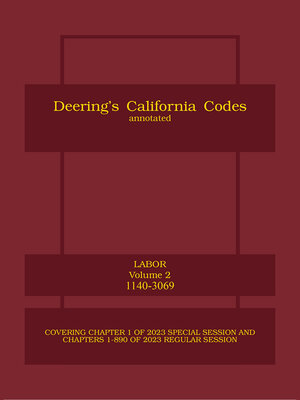 cover image of Deering's California Labor Code, Annotated